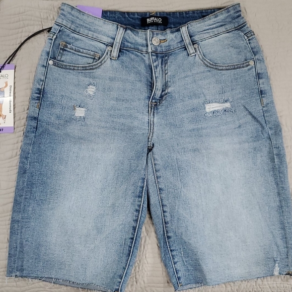 Buffalo David Bitton Jean Bermuda Shorts 4 or 27 - Picture 1 of 3